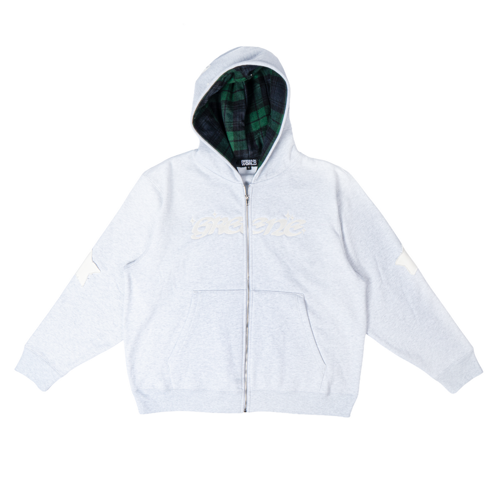 GREENE WORLD PLAID HOODIE