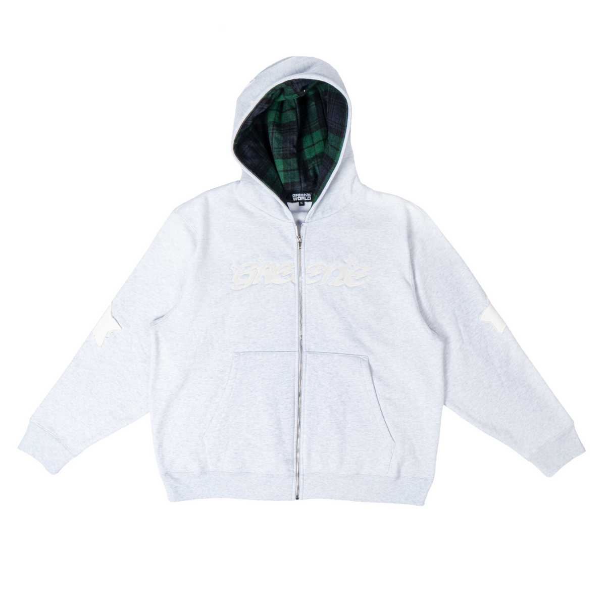 GREENE WORLD PLAID HOODIE